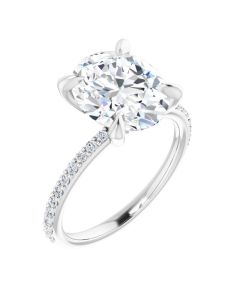 The Harriet 3.22ct Oval Lab Grown Diamond Engagement Ring