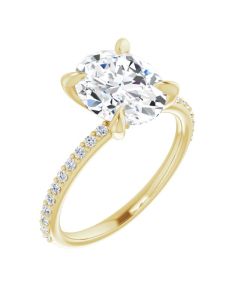 The Harriet 2.22ct Oval Lab Grown Diamond Engagement Ring-Yellow-10k Gold-I