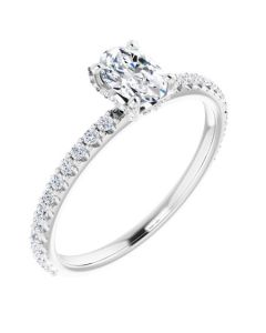The Allegra 0.82ct Oval Accented Engagement Ring