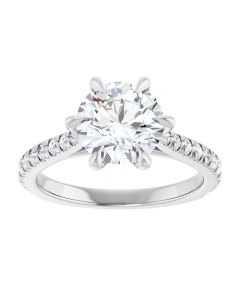 The Aurora 2.55ct Round Lab Grown Diamond Engagement Ring-10k Gold-White-I