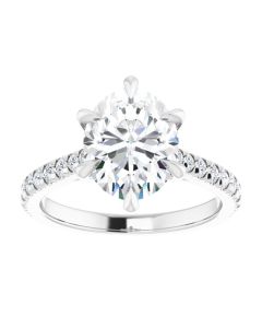 The Aurora 2.55ct Oval Lab Grown Diamond Engagement Ring-10k Gold-White-I