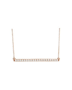0.52ct Diamond Line Necklace in Gold-Rose