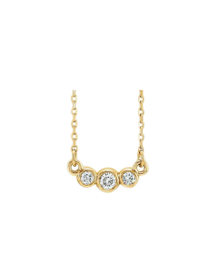 0.12ct Diamond Droplets Necklace in Gold-Yellow