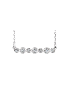 0.25ct Diamond Droplets Necklace in Gold-White
