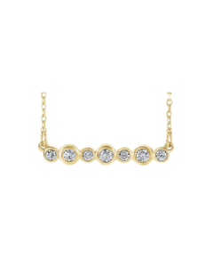0.25ct Diamond Droplets Necklace in Gold-Yellow