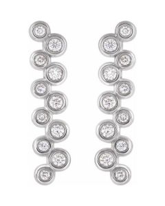 0.33ct Diamond Droplets Earrings in Gold-White