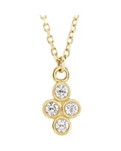 0.13ct Diamond Droplets Necklace in Gold-Yellow