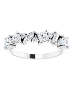 1.05ct Lab Grown Diamond Melody Ring in Gold-10k Gold-L-White