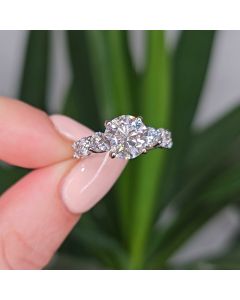 The Hallie 3.20ct Round Lab Grown Diamond 'U' Claw Ring