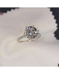The Aurora 3.55ct Round Lab Grown Diamond Engagement Ring