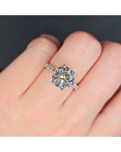 The Aurora 2.55ct Round Lab Grown Diamond Engagement Ring