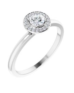 0.28ct Diamond Halo Promise Ring in Gold