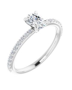 The Harriet 0.72ct Oval Lab Grown Diamond Engagement Ring in Gold