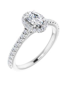 The Natasha 0.87ct Oval Hidden Diamond Engagement Ring