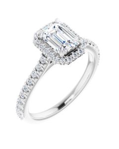 The Natasha 1.37ct Emerald Hidden Diamond Engagement Ring