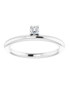 0.10ct Diamond Round Stacking Ring in Gold