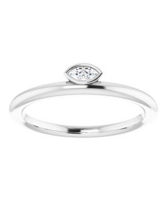 0.07ct Diamond Marquise Stacking Ring in Gold