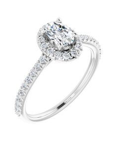 The Infinity 0.84ct Halo Diamond Engagement Ring in Gold