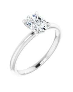 The Emma 0.75ct Lab Grown Oval Solitaire Engagement Ring