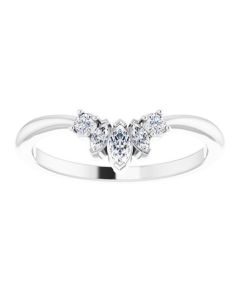 0.20ct Diamond Marquise Ring Enhancer Band in Gold