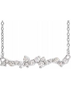 0.36ct Lab Grown Diamond Scattered Necklace 