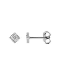 0.16ct Diamond Square Earrings in Gold