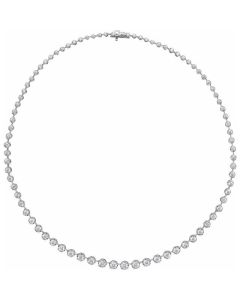 6.75ct Lab Grown Diamond Graduated Necklace in Gold