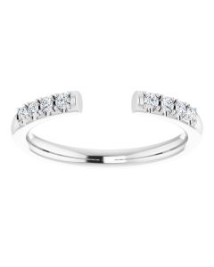 0.16ct Lab Grown Diamond Accented Open Ring