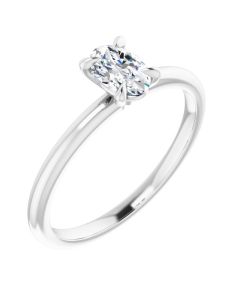 The Emma 0.50ct Lab Grown Oval Solitaire Engagement Ring