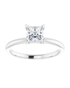 The Emma 1ct Lab Grown Princess Solitaire Engagement Ring in Gold
