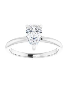 The Emma 1ct Lab Grown Pear Solitaire Engagement Ring in Gold