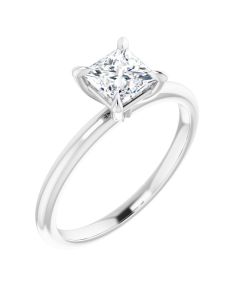 The Emma 1ct Diamond Princess Solitaire Engagement Ring in 18k Gold