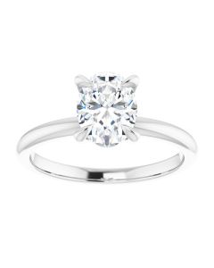 The Emma 1ct Lab Grown Oval Solitaire Engagement Ring in Gold
