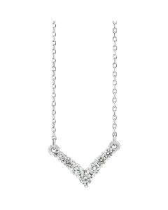 0.33ct Diamond V Design Necklace in Gold