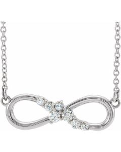 0.12ct Diamond Infinity Style Necklace in Gold