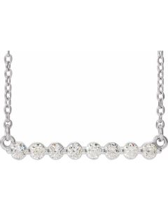 0.25ct Lab Grown Diamond Droplets Bar Necklace