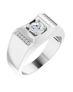 0.65ct Diamond Mens Engagement Ring in Gold