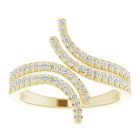 0.25ct Lab Grown Diamond Bypass Ring in Gold