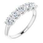 1.05ct Round Lab Grown Diamond 5 Stone Ring in Gold