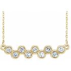 0.54ct Lab Grown Diamond Droplets Necklace in Gold
