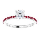 The Harriet 0.50ct Round Lab Grown Diamond and Ruby Band 