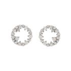 0.60ct Diamond Circle Accent Earrings in Gold
